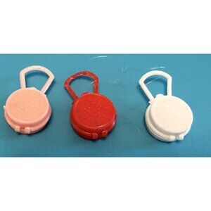 Vintage Barbie Clone Purse Plastic Round Pill Purse Lot Of 3